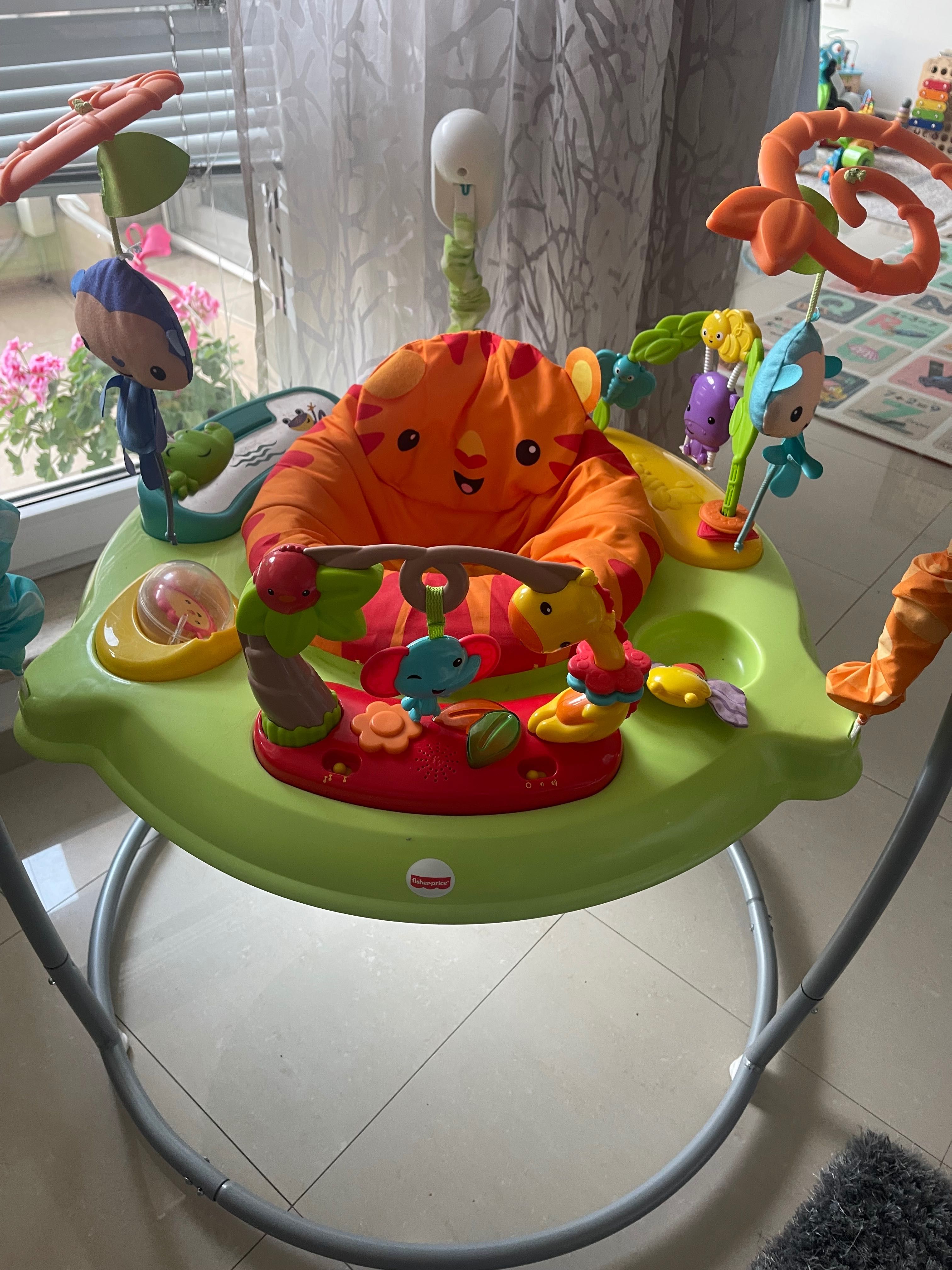 Fisher Price Laught and Learn Бебешко бънджи Rainforest Jumperoo