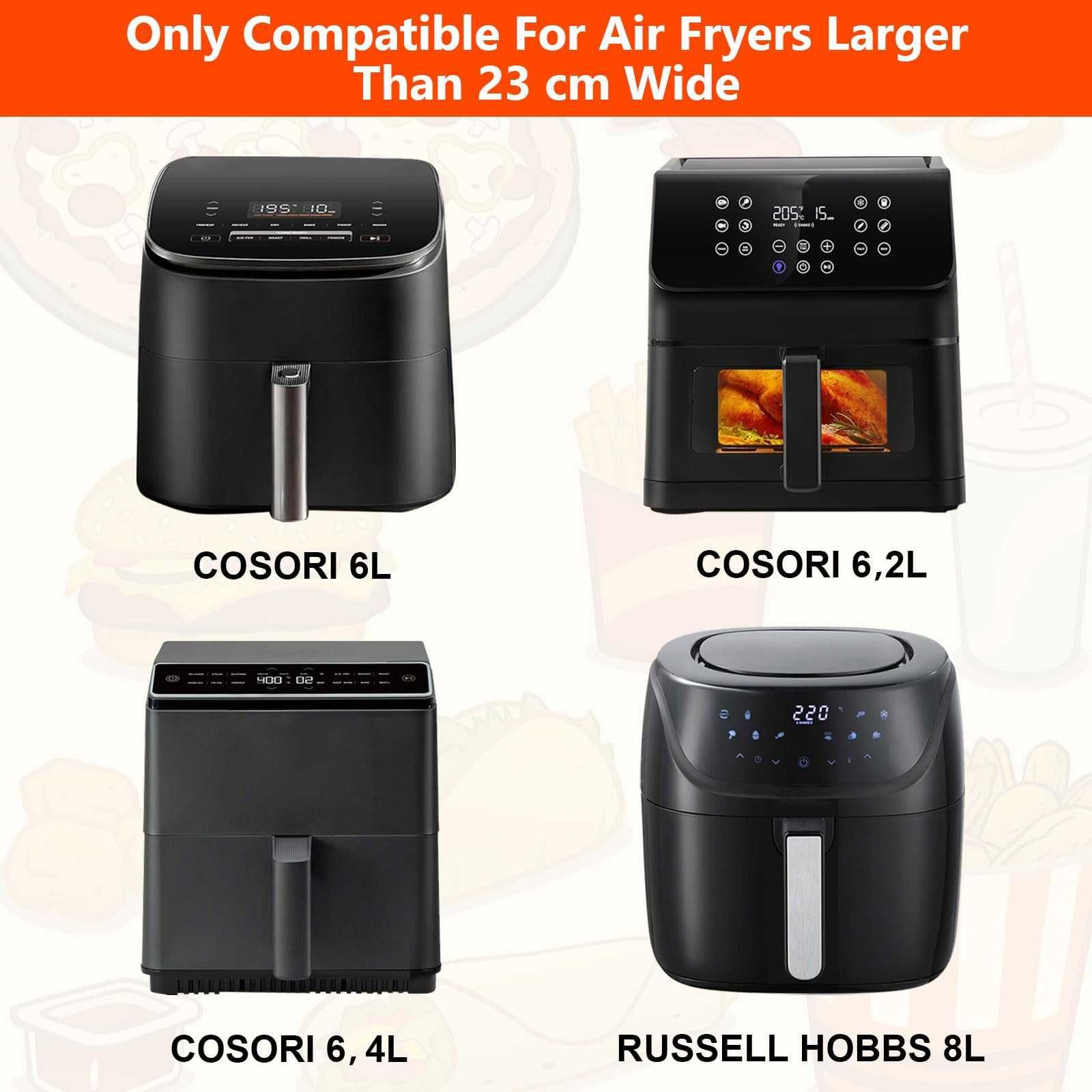 Комплект аксесоари за еър фрайър Airfryer тава мъфини шишчета 3 вида