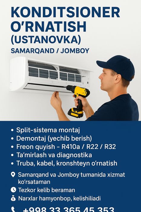 Kondetsoner oʻrnataman.