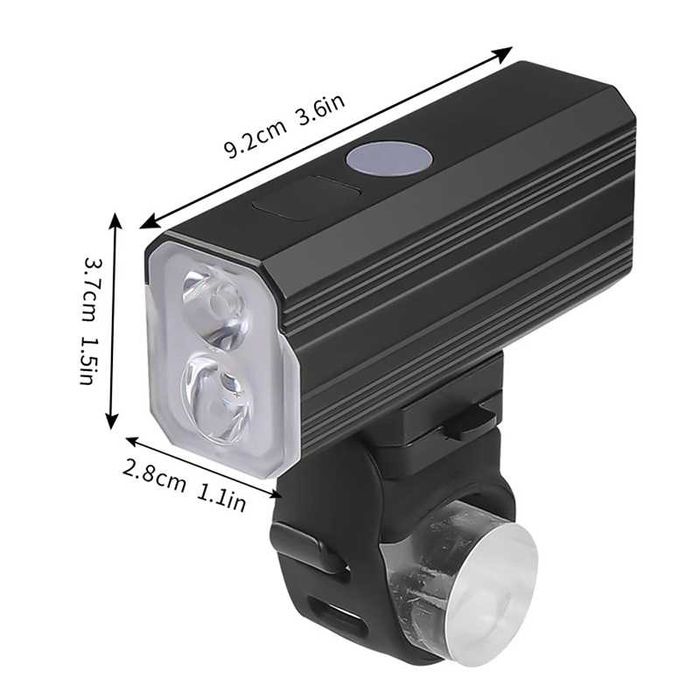 Предна LED светлина за велосипед, USB-TYPE-C, 800LM, 2600mAh, Алуминий