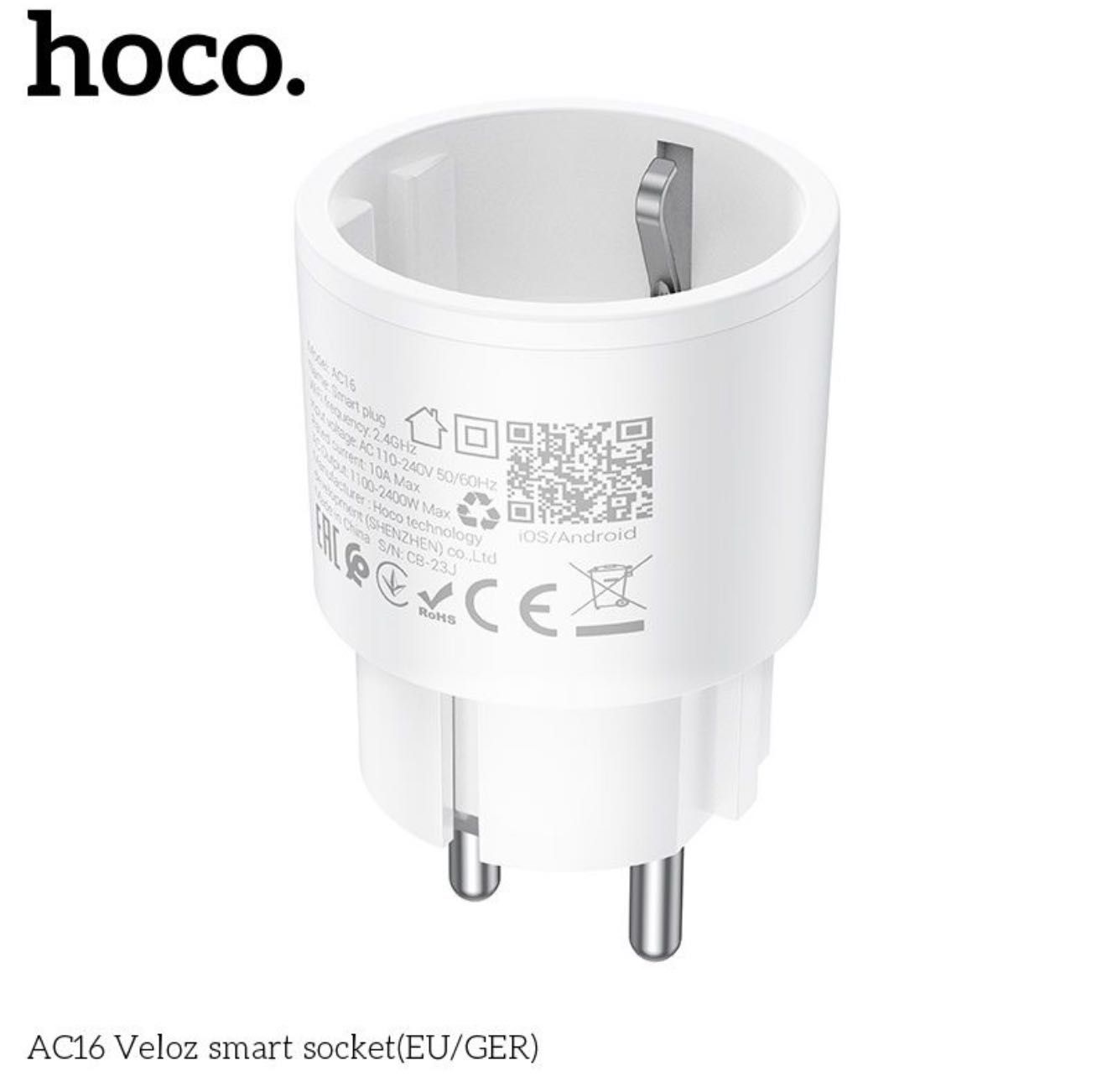 Сиарт розетка с дистанционным управлением Hoco AC16 Veloz Smart Plug