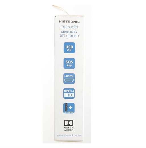 ТВ декодер Metronic 441625 TDT Dongle Stick DVB-T2 HEVC HDMI USB