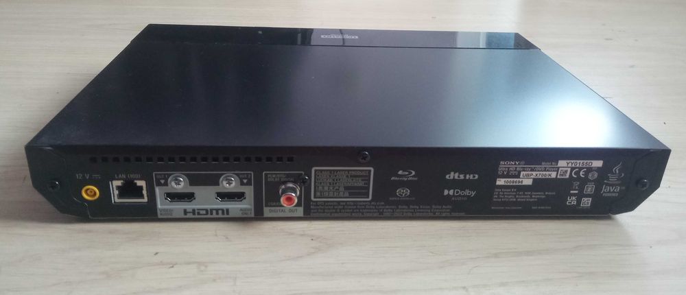 BLU-RAY Плейър "Sony UBPX700K" с 4K Ultra HD, HDR10 и Dolby Vision