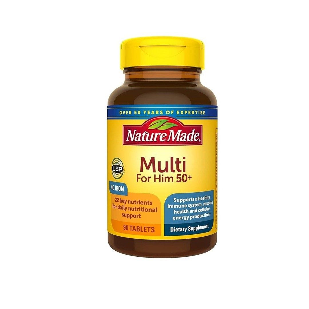 Nature Made Multivitamin For Him 50+, Мультивитамины для мужчин для еж