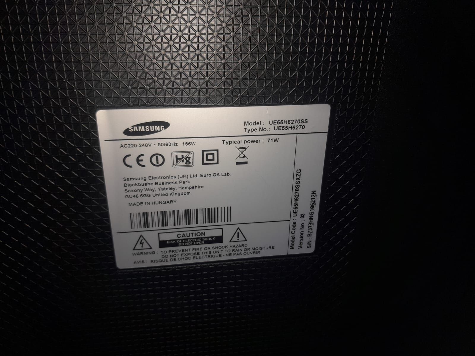 LED 140 Cm 3D SMART Samsung. Ue55h6270ss, Am și Alte Mărimi Mărci