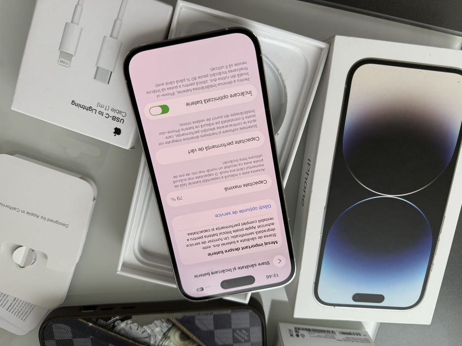 iPhone 14 Pro Silver 128GB Neverlocked•Full Box•