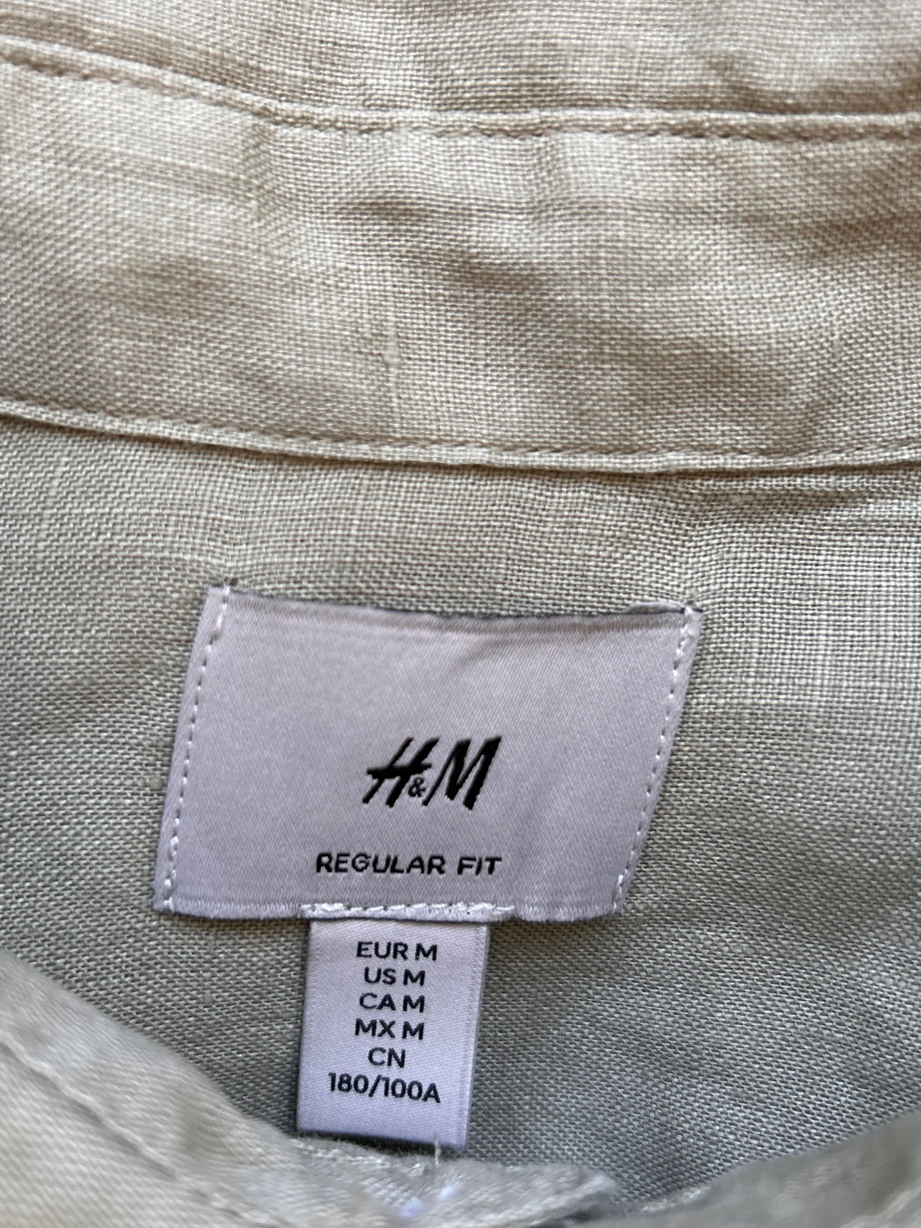 Ленена риза в натурален цвят H&M