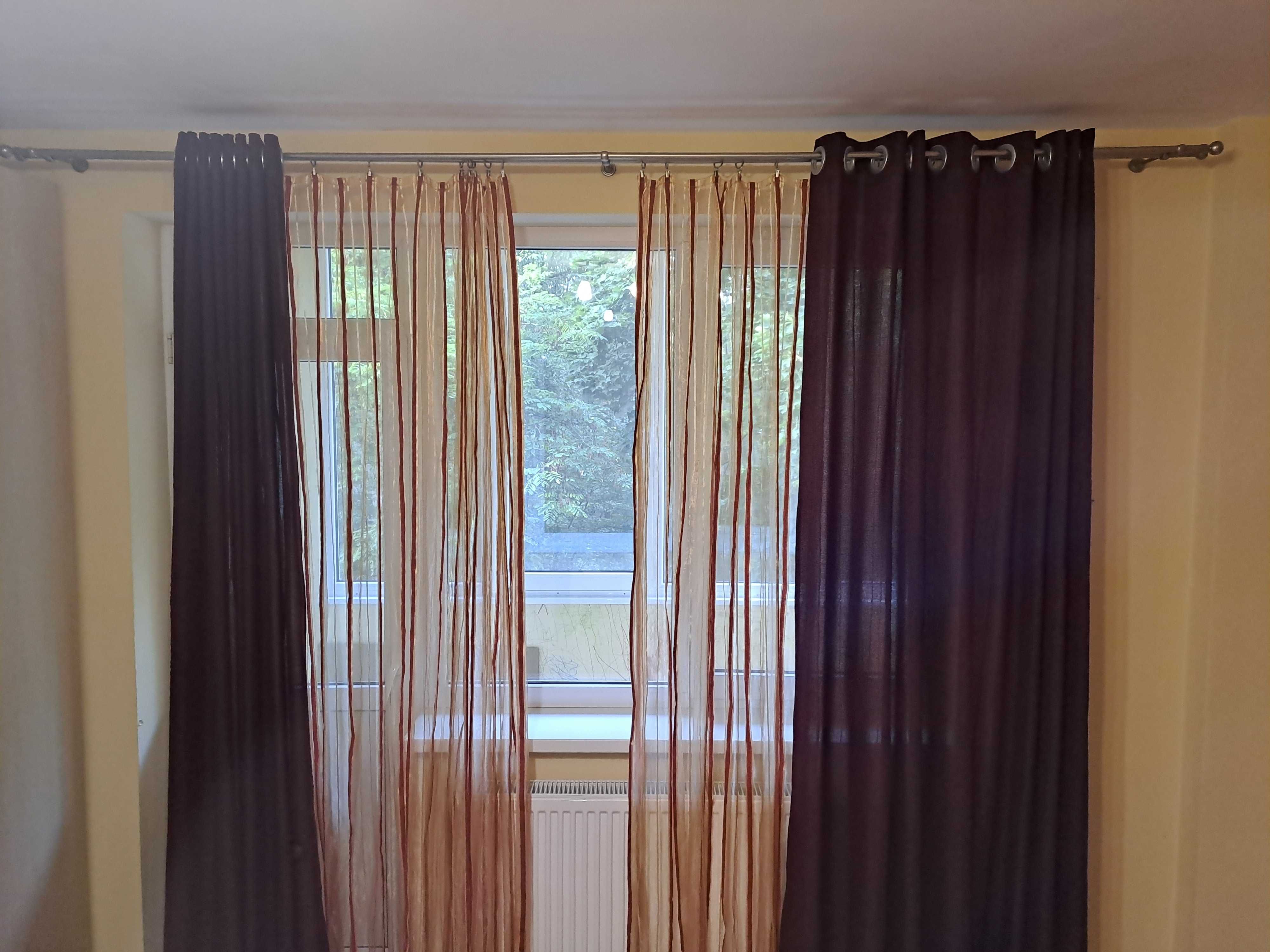 Vând Draperie metalica dubla cu perdele si draperii