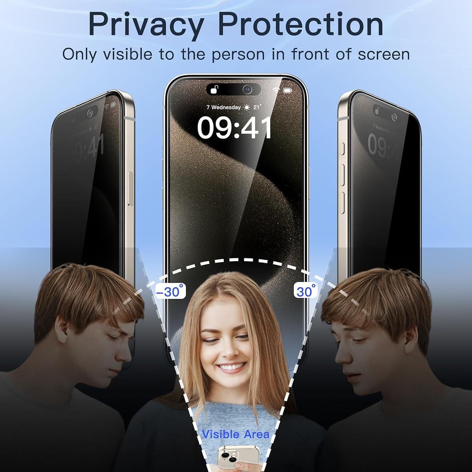 Privacy 5D Стъклен Протектор за Apple iPhone 16 | 15 | 14 | 13 Pro Max
