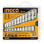 Set 12 burghie metal hss 2-8mm ingco