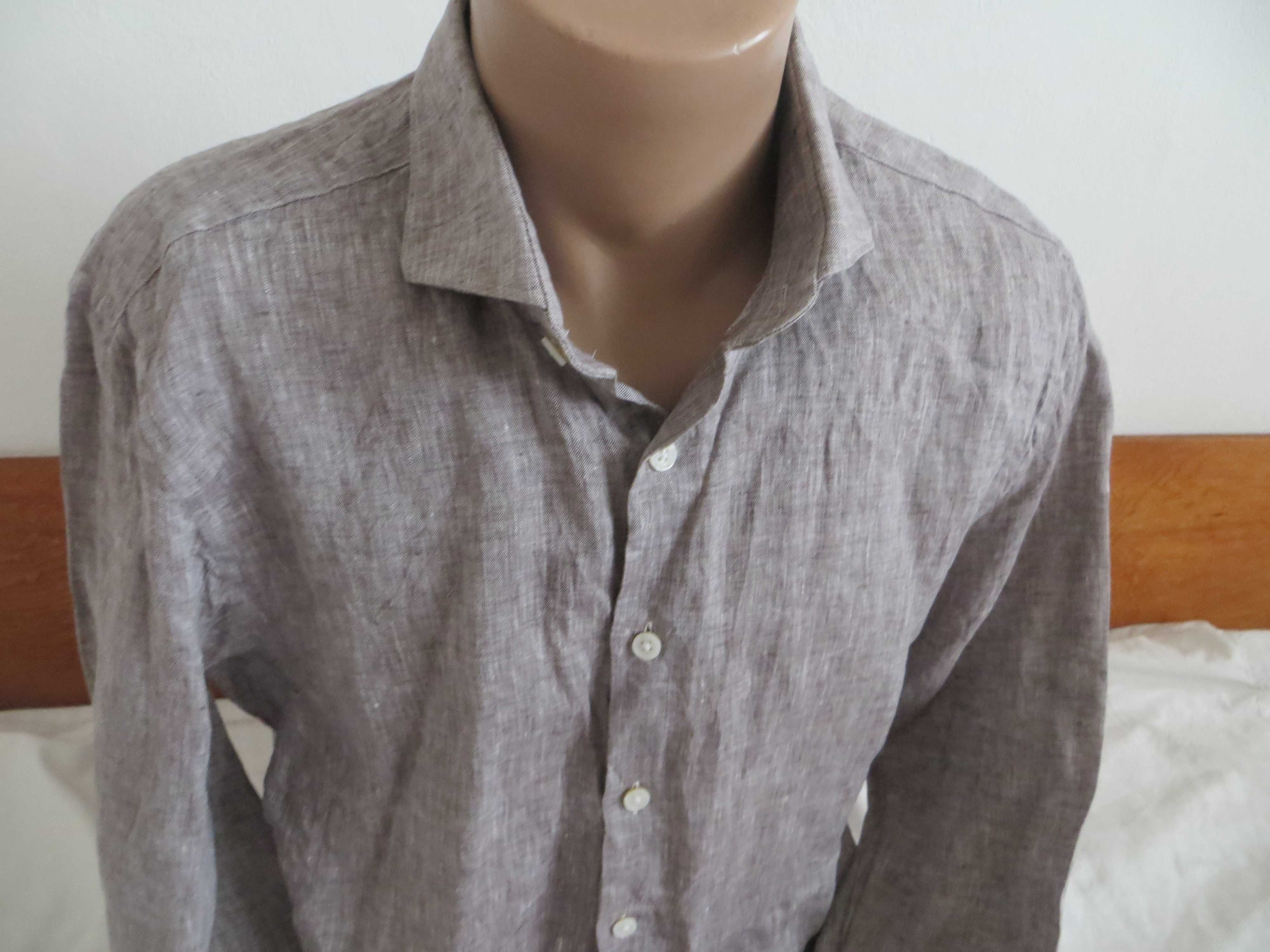 Мъжки ризи с дълъг ръкав от лен