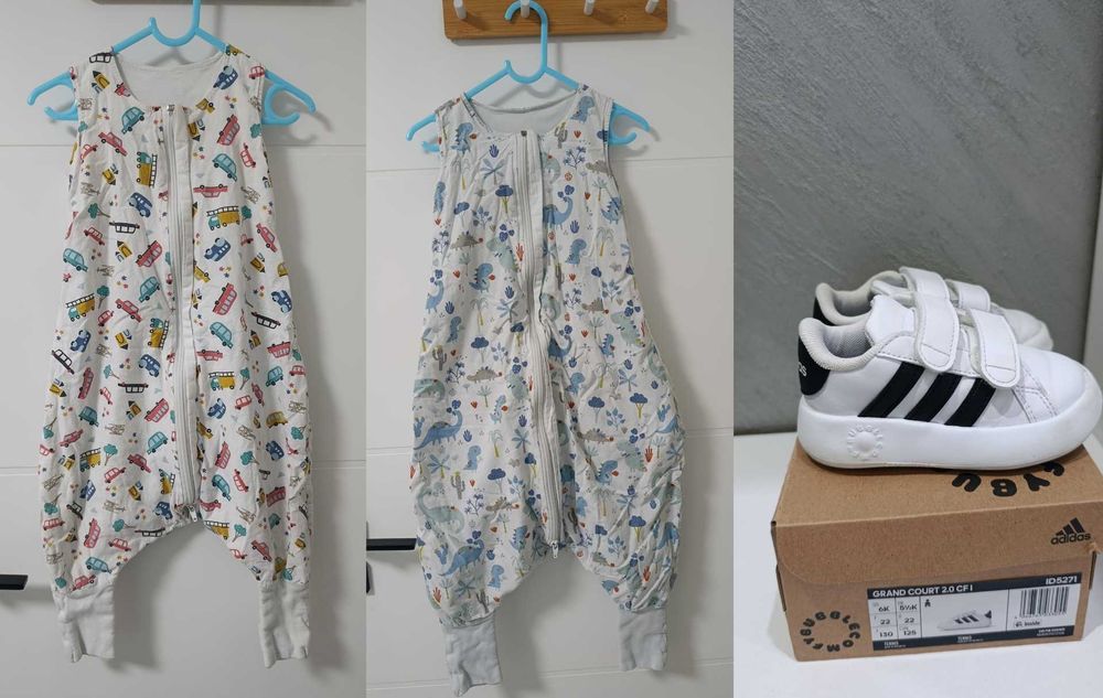 Спални чувалчета Angel baby и маратонки Adidas