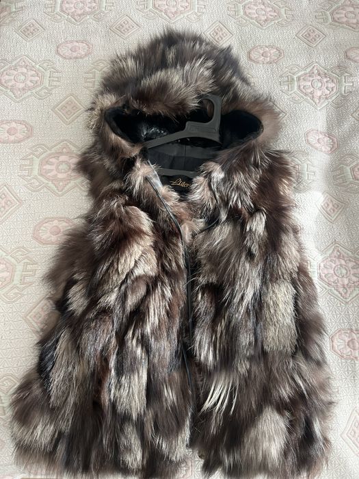 Дамски елек от сребърна лисица