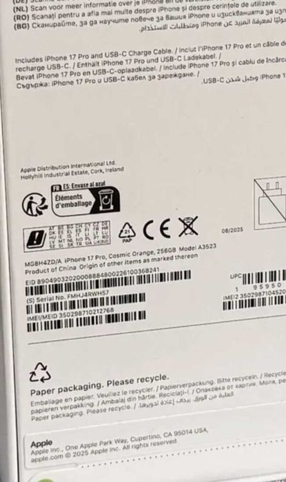 iPhone 17 Pro 256 Gb