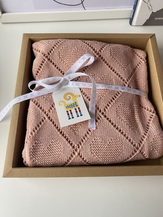 Бебешка плетена пелена / одеало