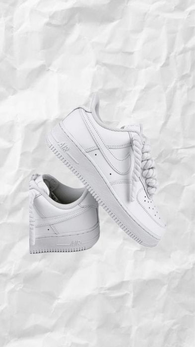 air force big laces ropes white