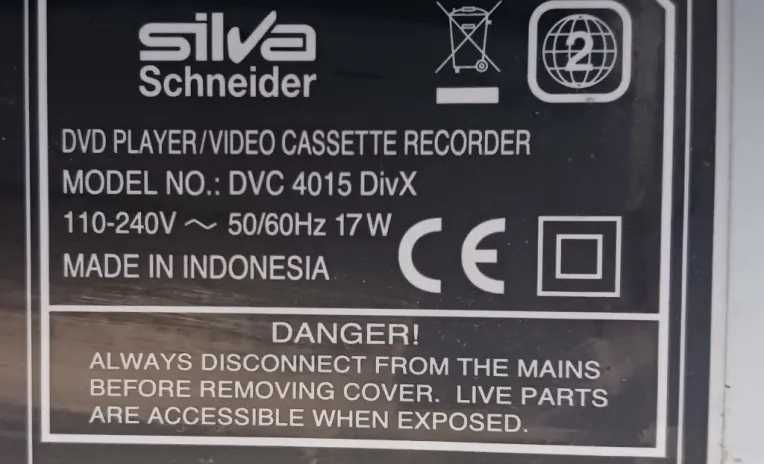 Combo filme casete video VHS/DVD,6 head stereo hi-fi