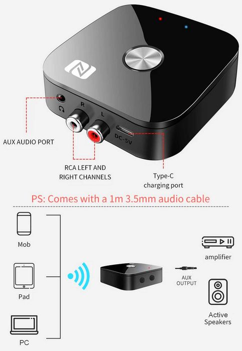 Adaptor receptor audio Bluetooth 3 modele