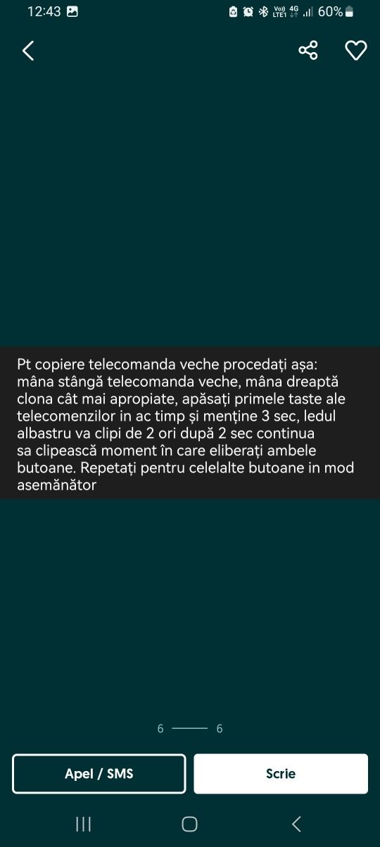 Telecomanda universala  pentru porți sau garaje