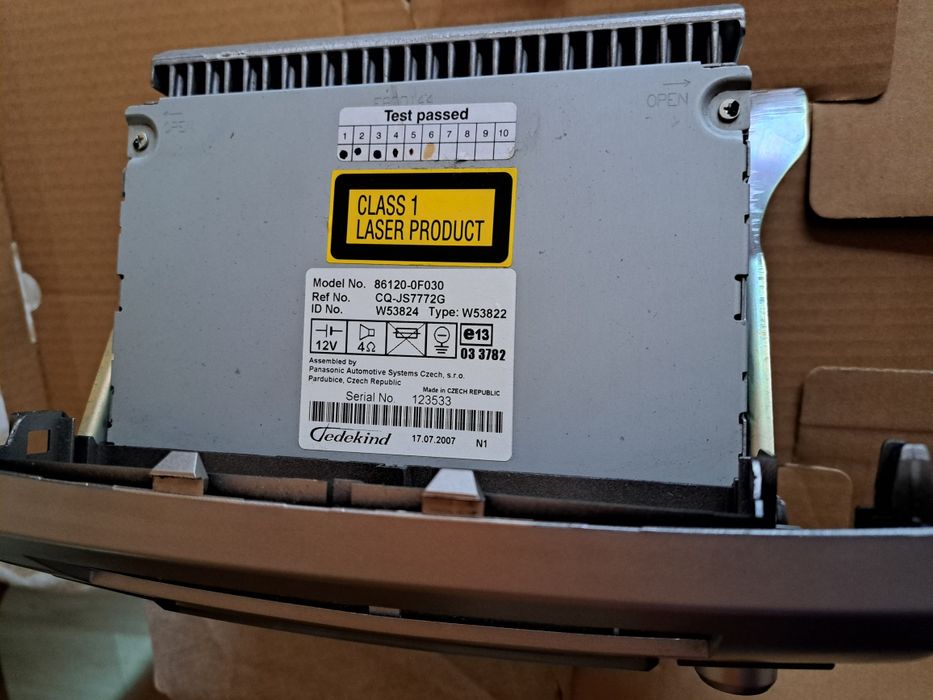 CD radio Toyota Corola verso 2007