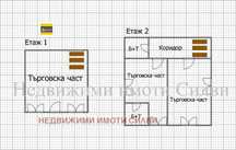 Търговско помещение на два етажа под наем - кв.Център