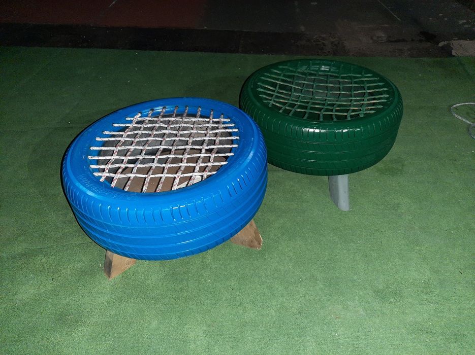 Табуретка от автмобилна гума