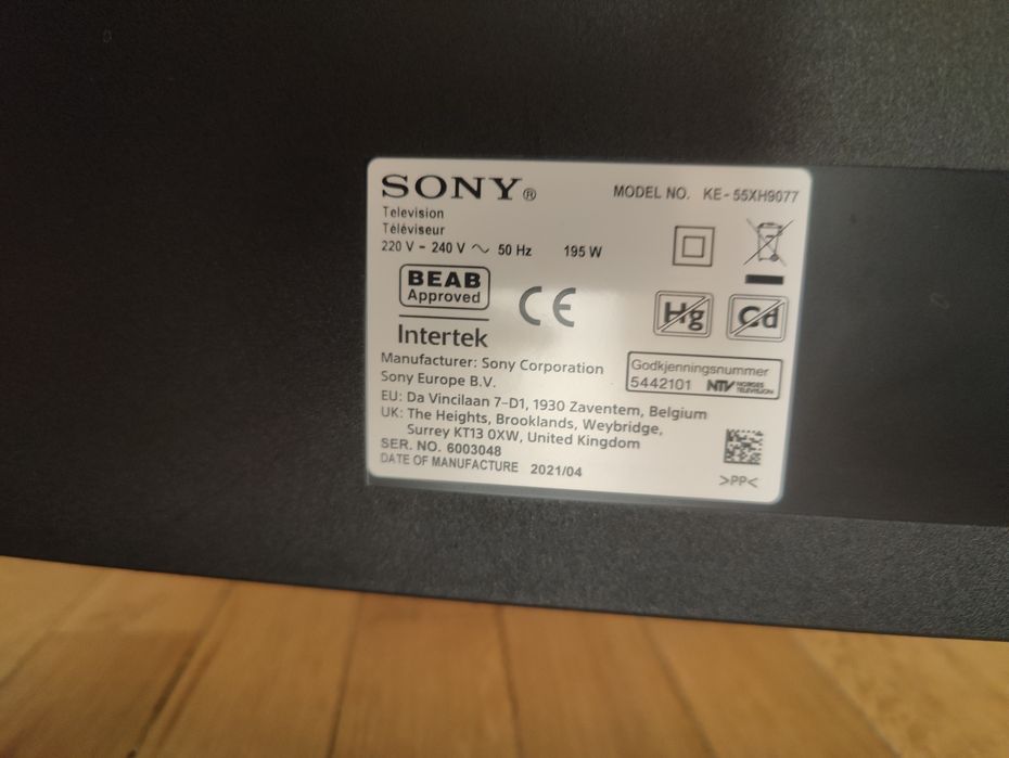 TV android 100 HZ Sony Bravia 9077 display defect !