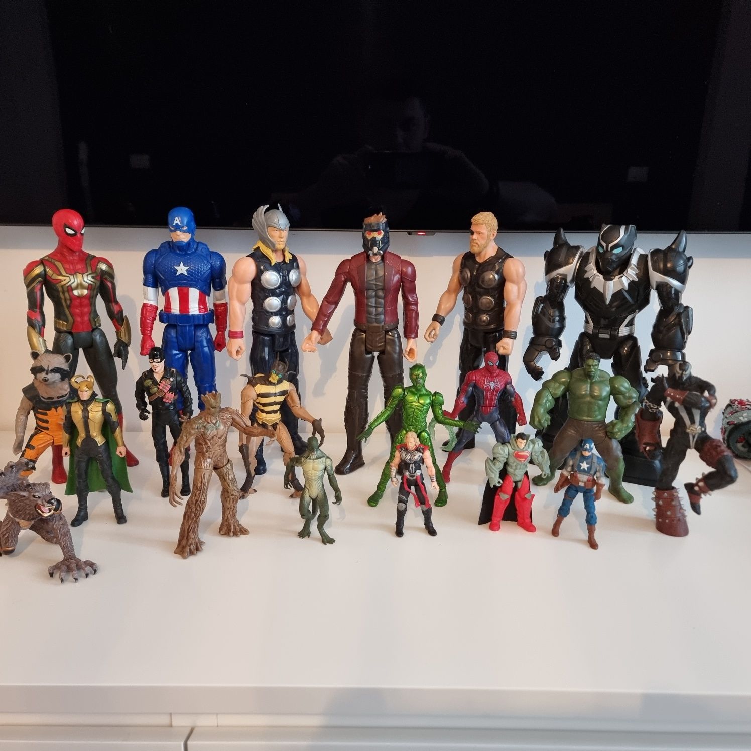Lot figurine supereroi Marvel, Hasbro, Thor, Ironman, Hulk