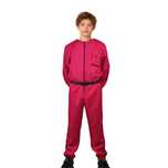 Costum pentru copii, marimea 10-12 ani, rosu, centura inclusa