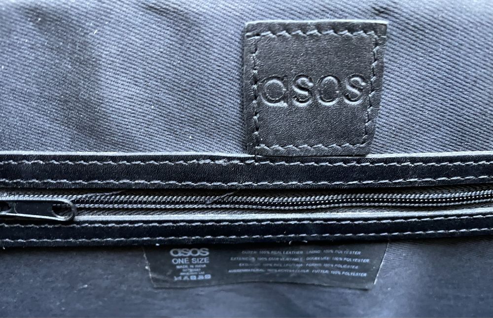 Servieta/geanta din piele naturala marca Asos