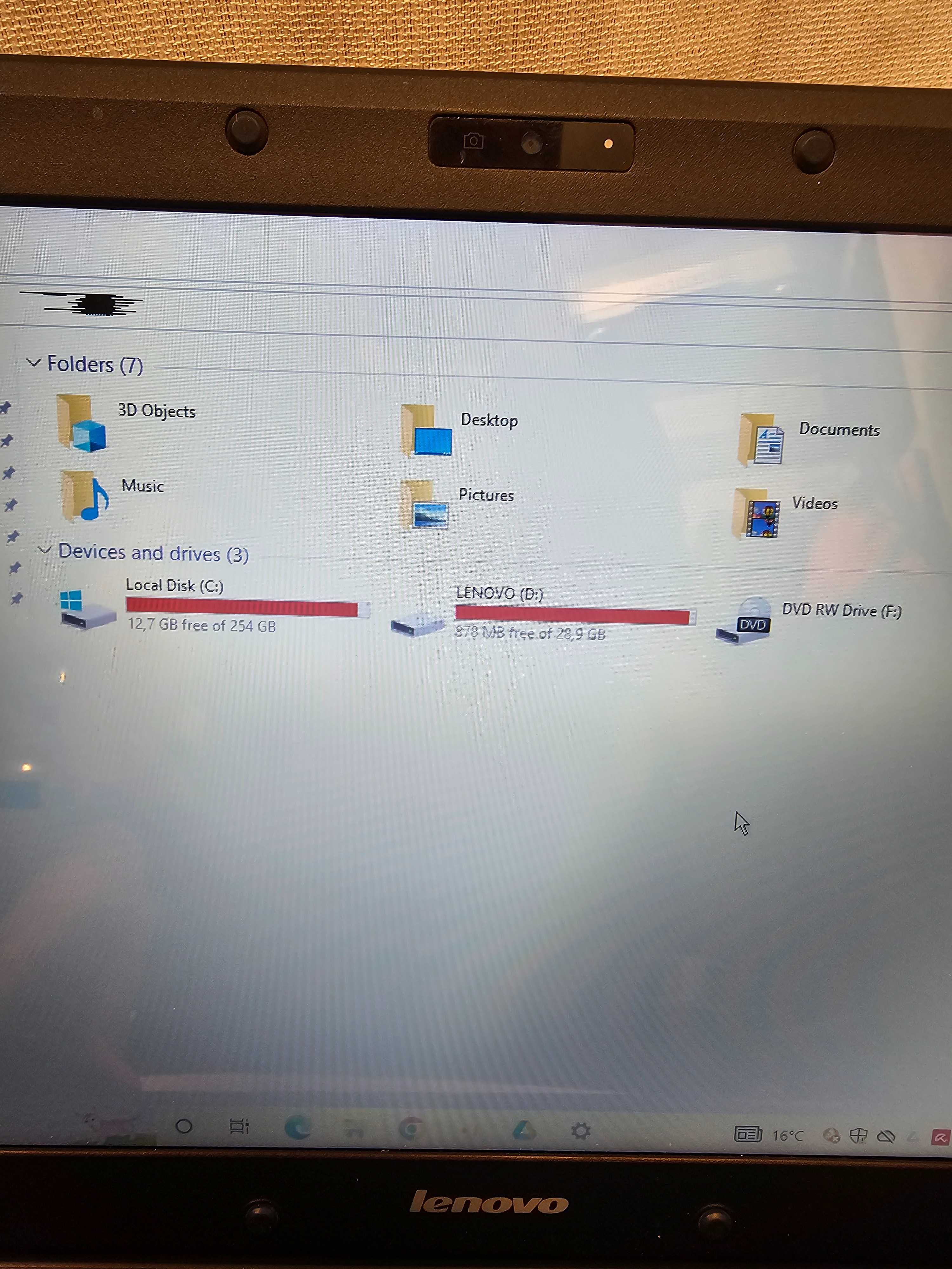 Display defect Laptop Lenovo G560
