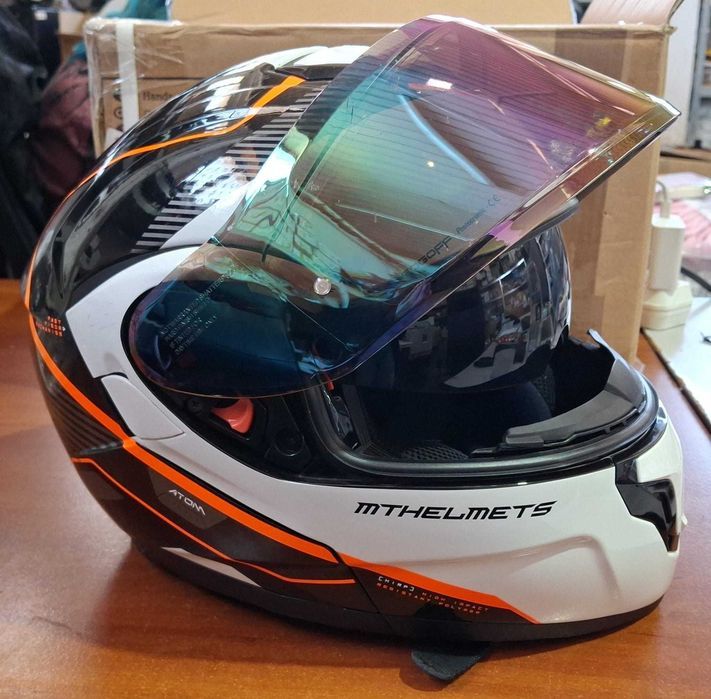 Casca moto MT Helmets, Flip-Up Atom SV Open B5, marime XXL