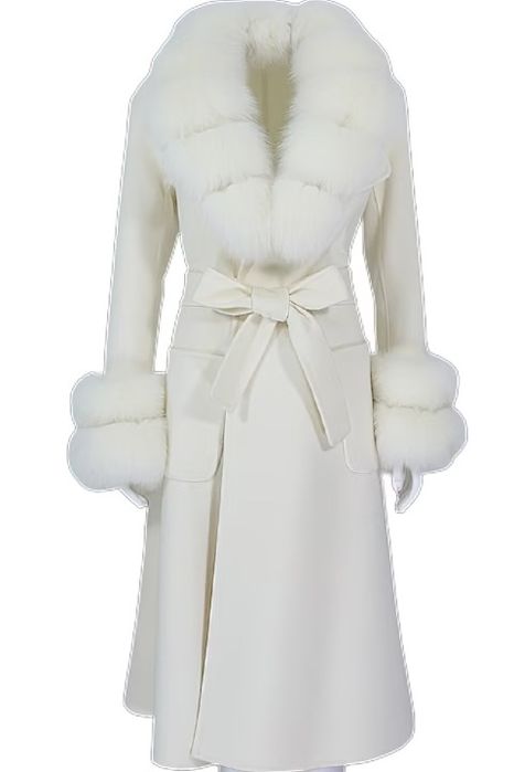 Бяло палто с пух / с етикет