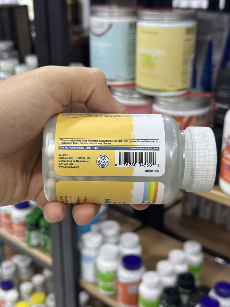 Solaray Calcium Magnesium Zinc 100 капсул