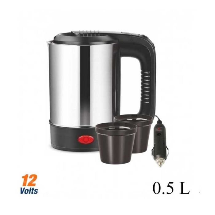 Електрическа кана за кола, Чайник, 12V, 24V, 0.500l, 250W, 2 чаши