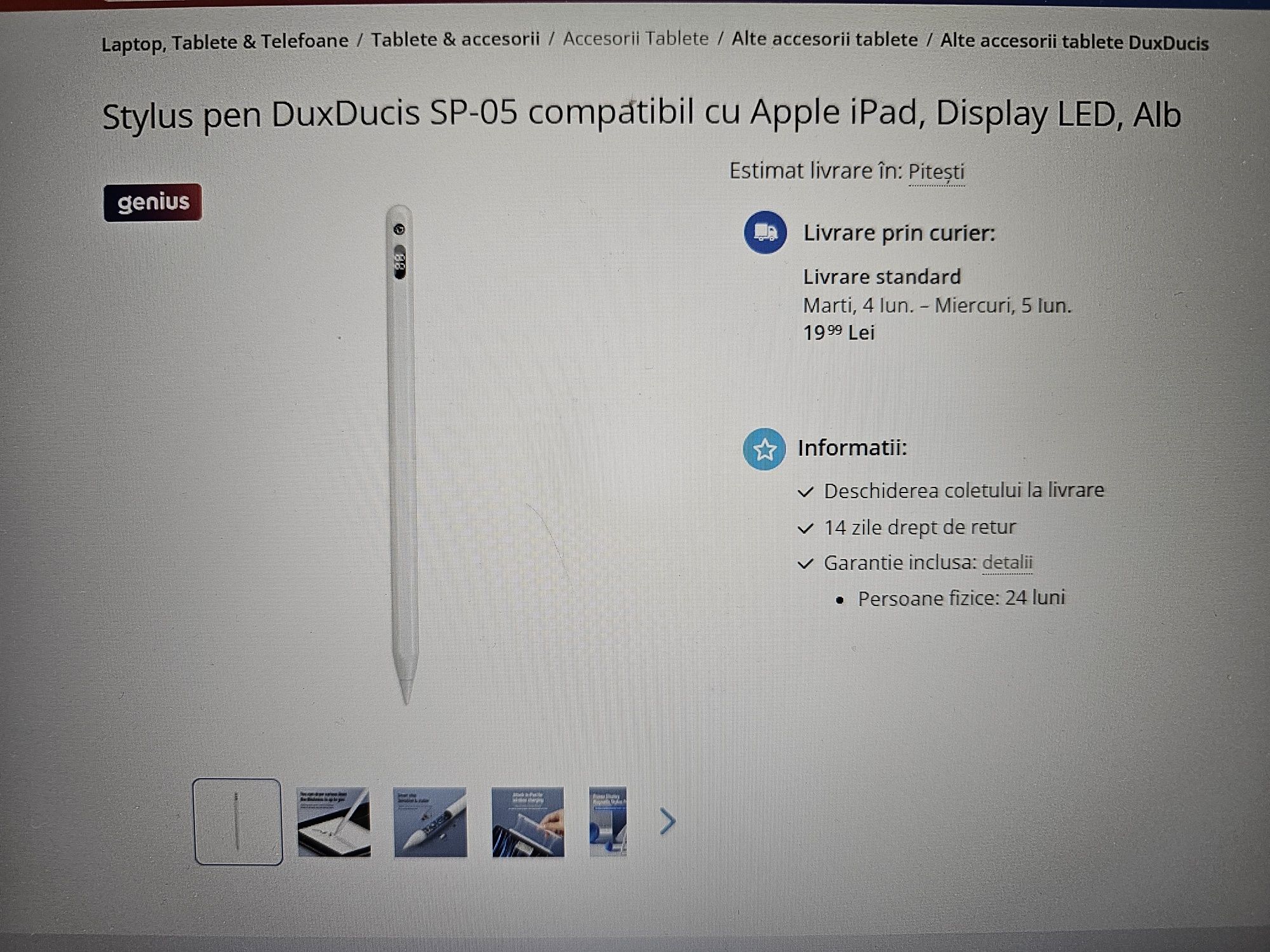 Stylus pen DuxDucis sp - 05 compatibil ipad,display led