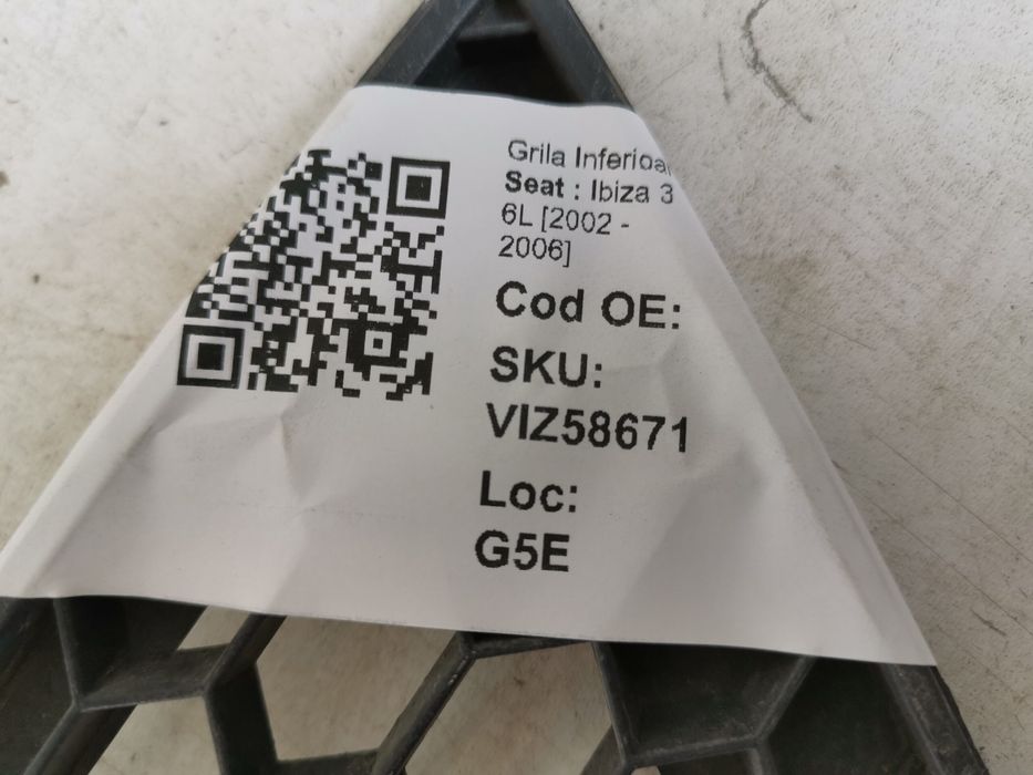 Долна решетка Сеат Ибиза 3 / Seat Ibiza 3 6L [Оригинална, в добро съст