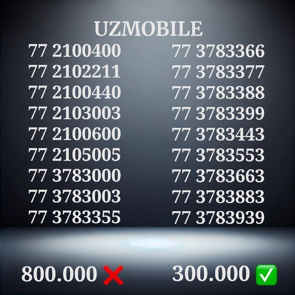Uzmobile Chiroyli raqamlari / красивые номера узмобайл