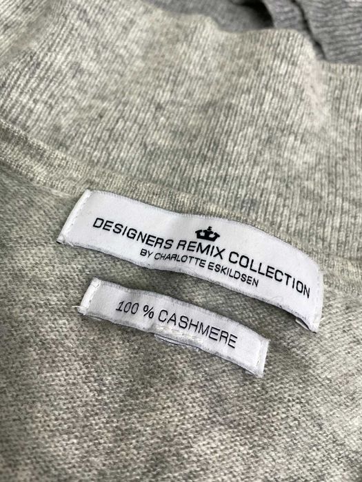 DESIGNER REMIX размер S дамска кашмирена жилетка 100% КАШМИР сива