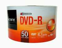 DVD-R Sony, 4.7GB, 16X, целофан 50бр.