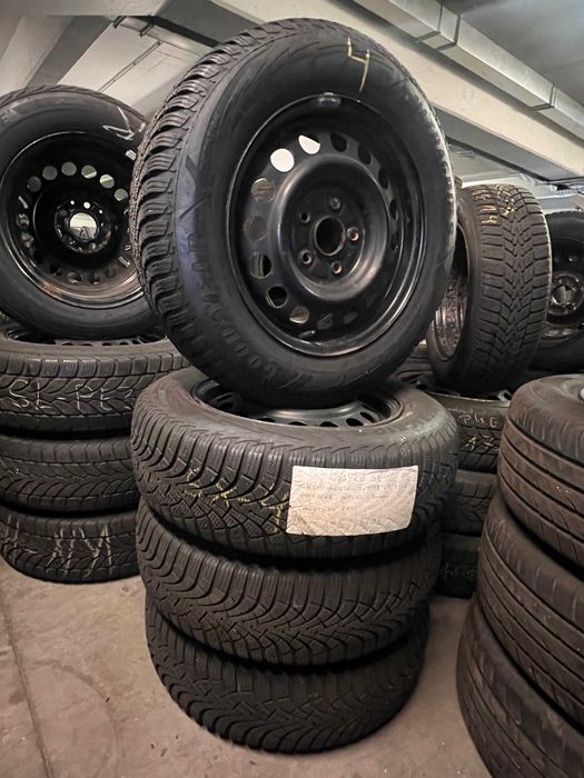 195 65 15 Зимни гуми с джанти Фиат Седичи, SX-4 GOOD YEAR 7мм Dot 17г