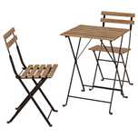 Set mobilier exterior IKEA TÄRNÖ (masă + 2 scaune + perne), alb/maro
