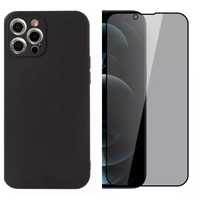 Husa Dust Case  Silicon si Folie Sticla Privacy Iphone 13/15 PRO MAX