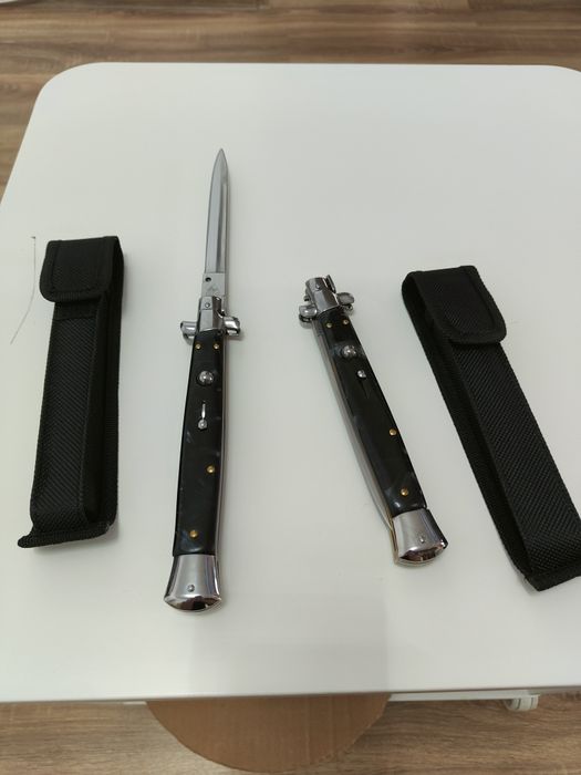 Cuțit Italian, briceag italian Stileto 34cm negru Vânătoare Pescuit