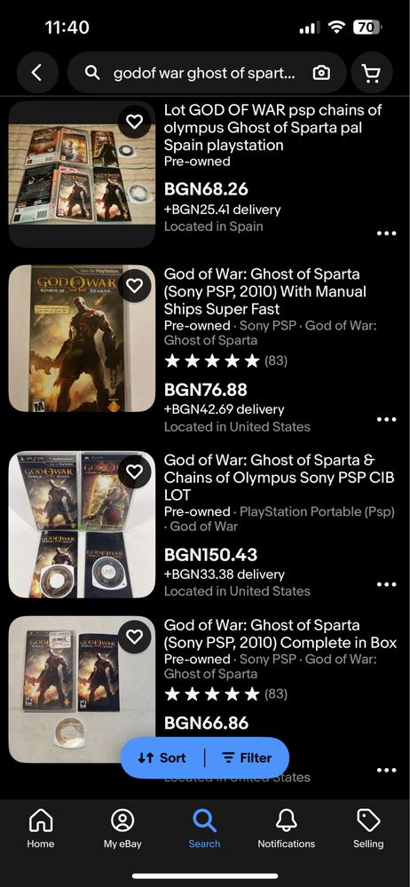 God of War: Ghost of Sparta – PSP игра – Оригинал – Отлично състояние