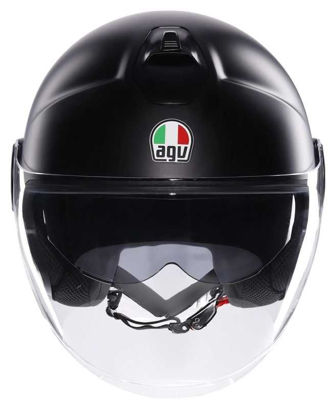 Мото Каска за  чопър скутер AGV ETERES MONO  Black,вградени очила