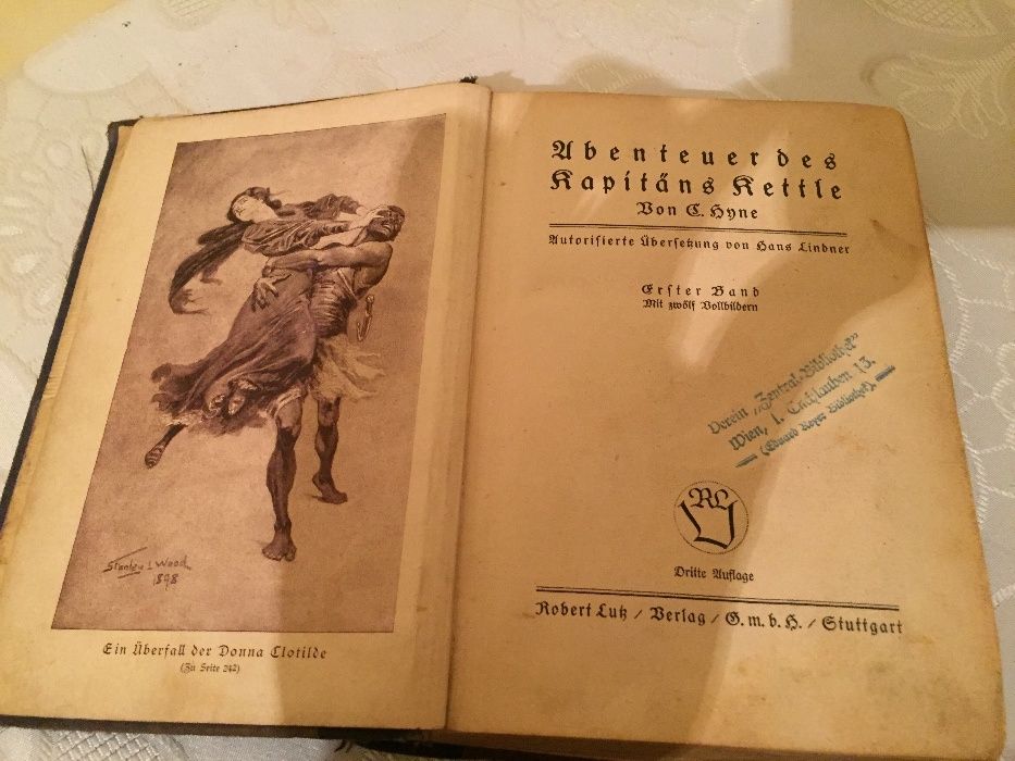 стара немска книга 1898 г с подпис на писателя