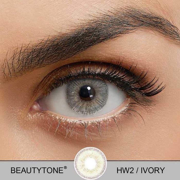 Ivory -Lentile de contact gri fildes anuale, pachet complet