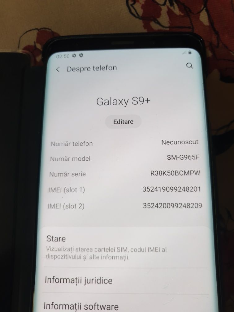 Samsung s9 plus 64 giga 6 giga ram