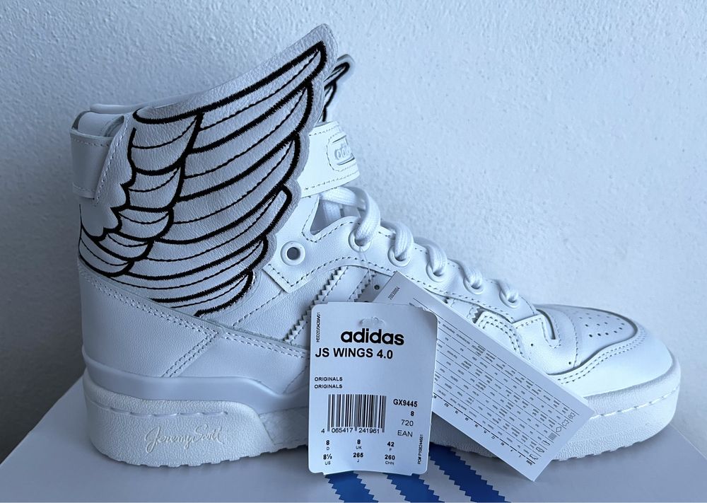 Adidasi Adidas aripi Hi Wings 4.0 Jeremy Scott White marime 41 - 42